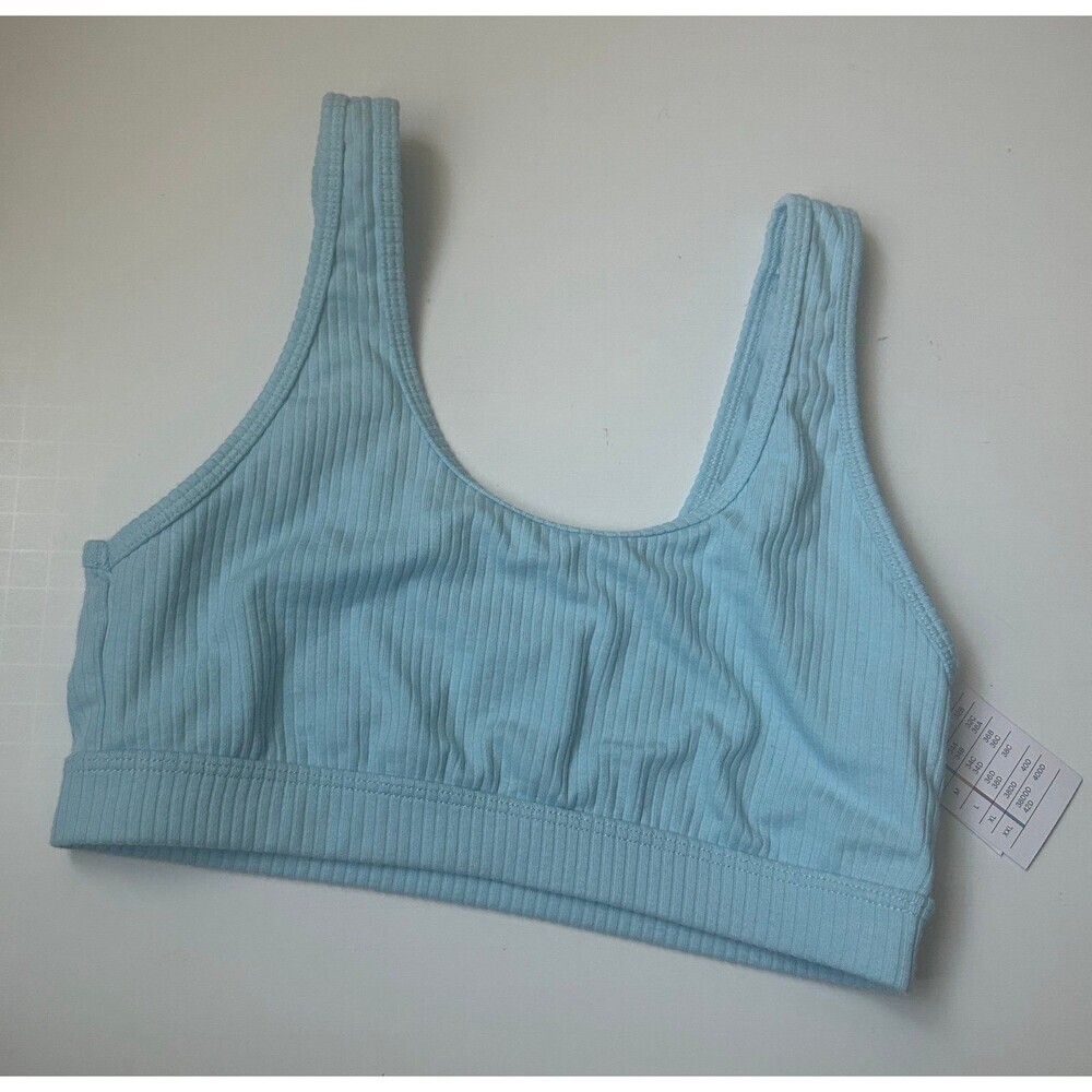 Auden Ribbed Bralette Cotton Blend Size XS